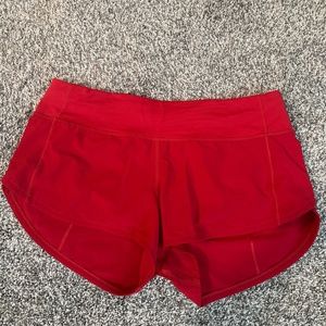 Lululemon 2.5 inch low rise speed up shorts